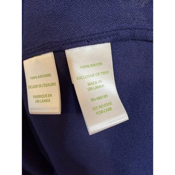 Lilly Pulitzer Dress Size 12 Navy Sleeveless Gold Detailing - Picture 4 of 6